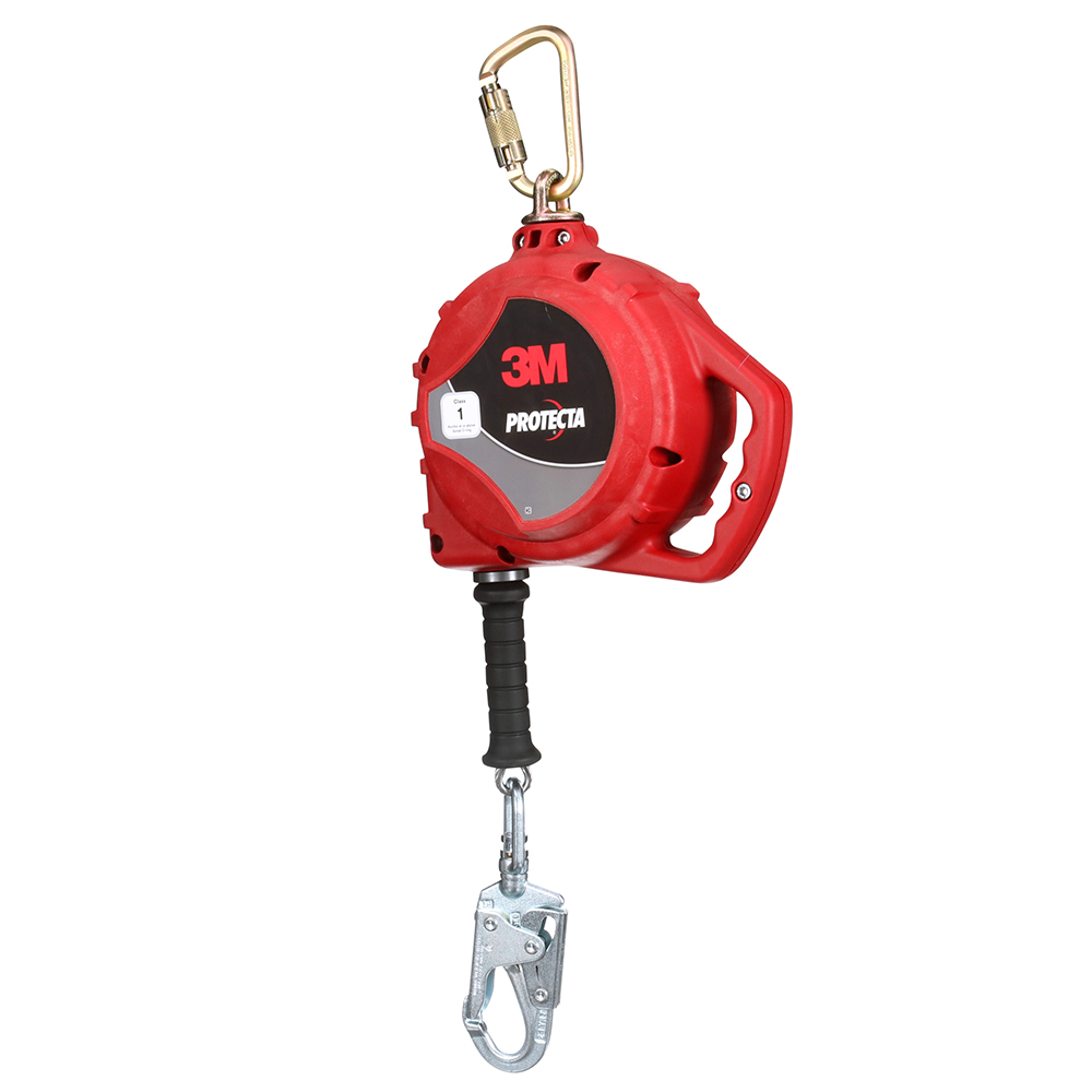 3M Protecta Self-Retracting Lifeline, Stainless Steel Cable, Steel Swivel Snap Hook, 33ft., Class 1, ANSI from GME Supply